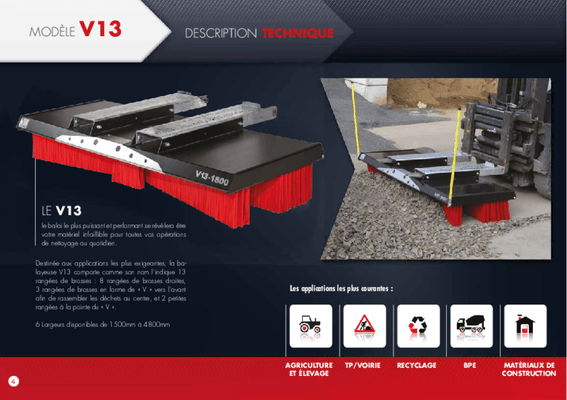 Equipement ferme, jardin - Autres - Balai pousseur V13 2,40 m