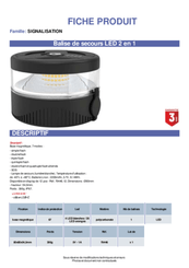 Eclairage, signalisation - Signalisation - Balise de secours