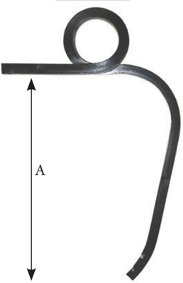 Pièces d'usure disque et dent - Cultivateurs - Dent carrée double spire 35 x 35 droite BIANCHI adaptable